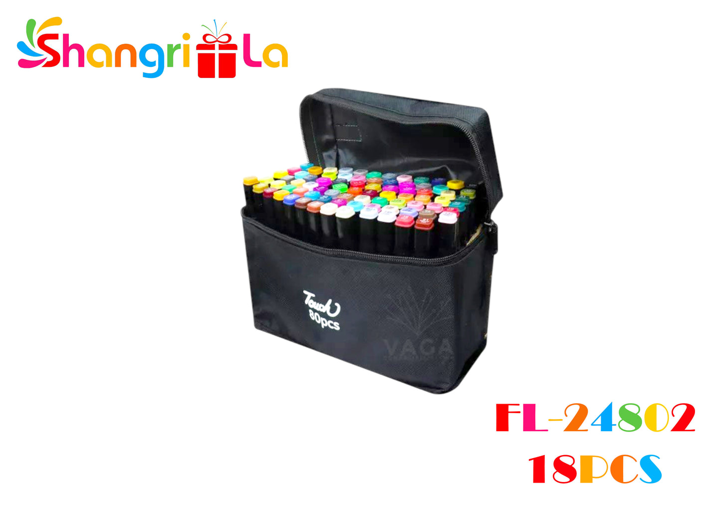 Maleta de 80 plumones doble punta touch