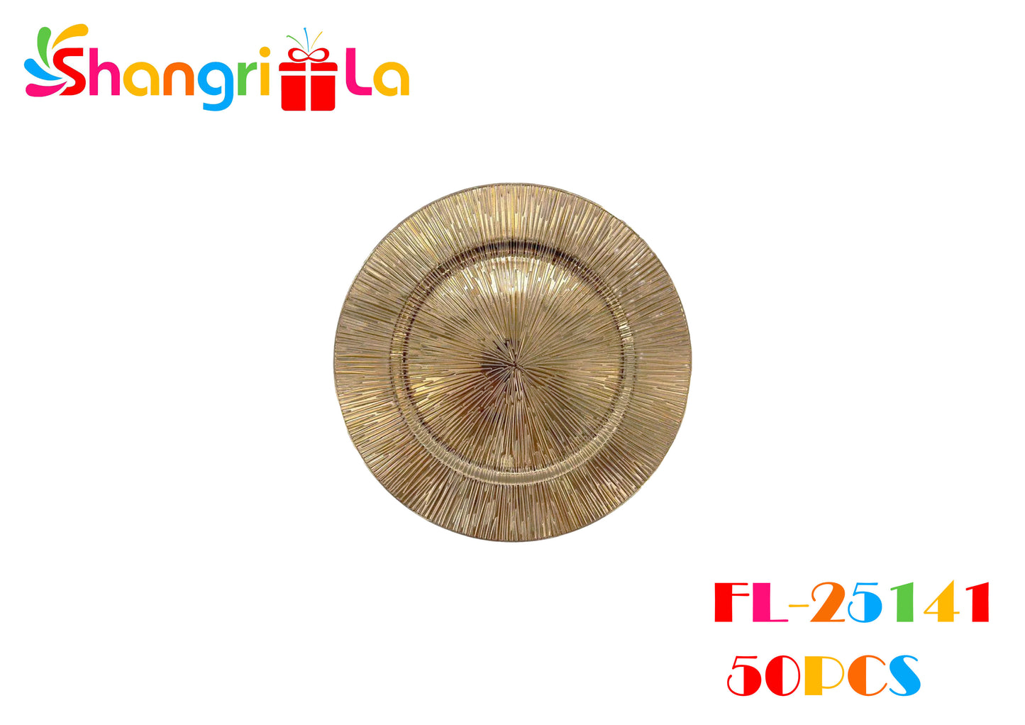 PLATOS DECORATIVO DORADO 33 CM