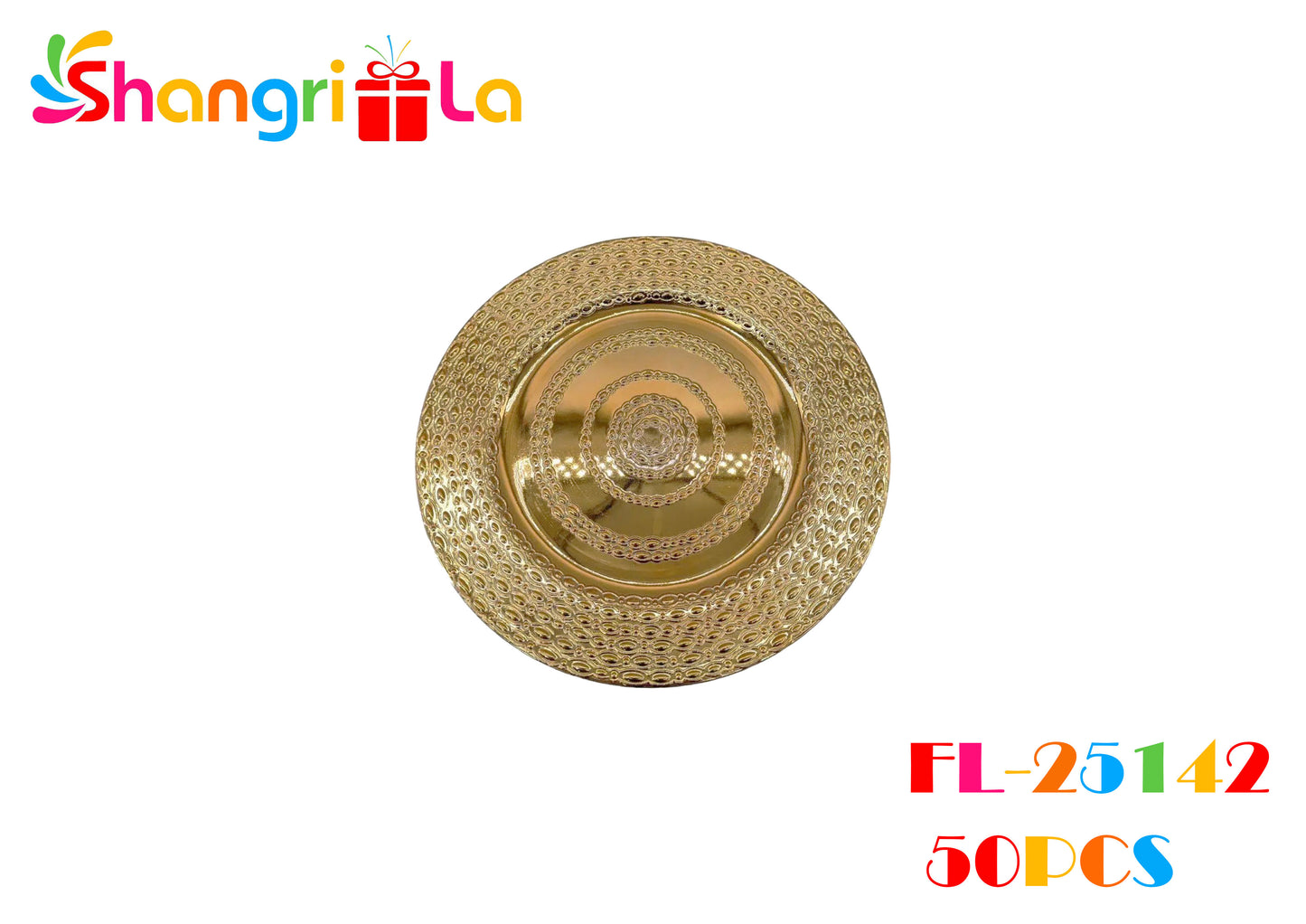 PLATOS DECORATIVOS DORADOS 33CM