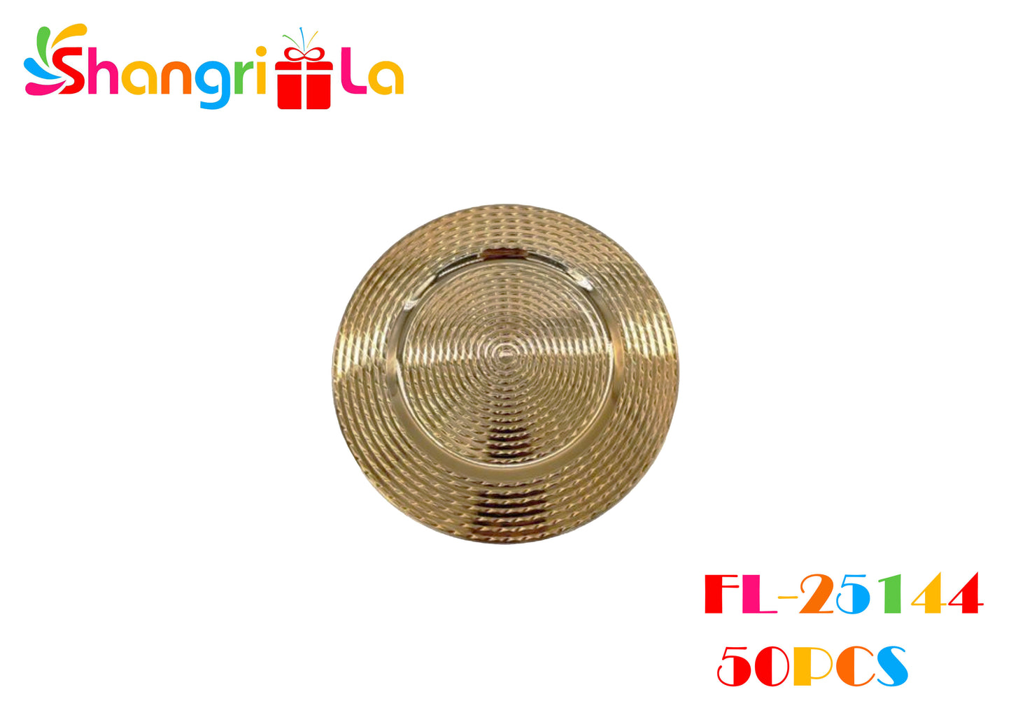 PLATOS DECORATIVOS DORADOS 33 CM