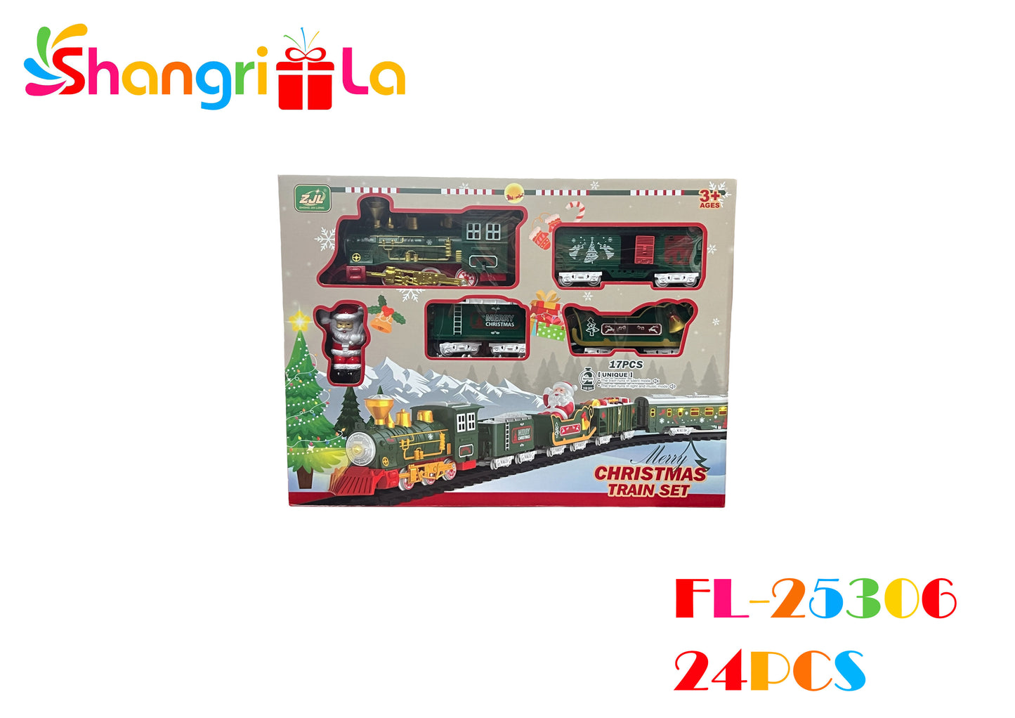 TREN ELECTRICO NAVIDEÑO 17 PCS