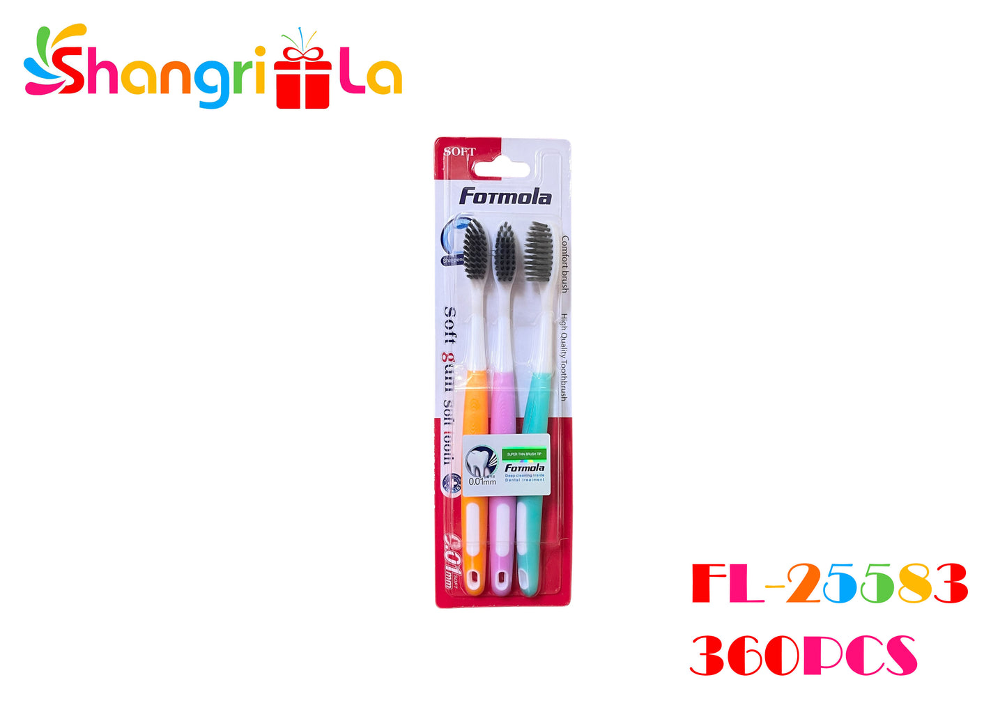 PACK 3 CEPILLOS DE DIENTES DE CERDAS SUAVES