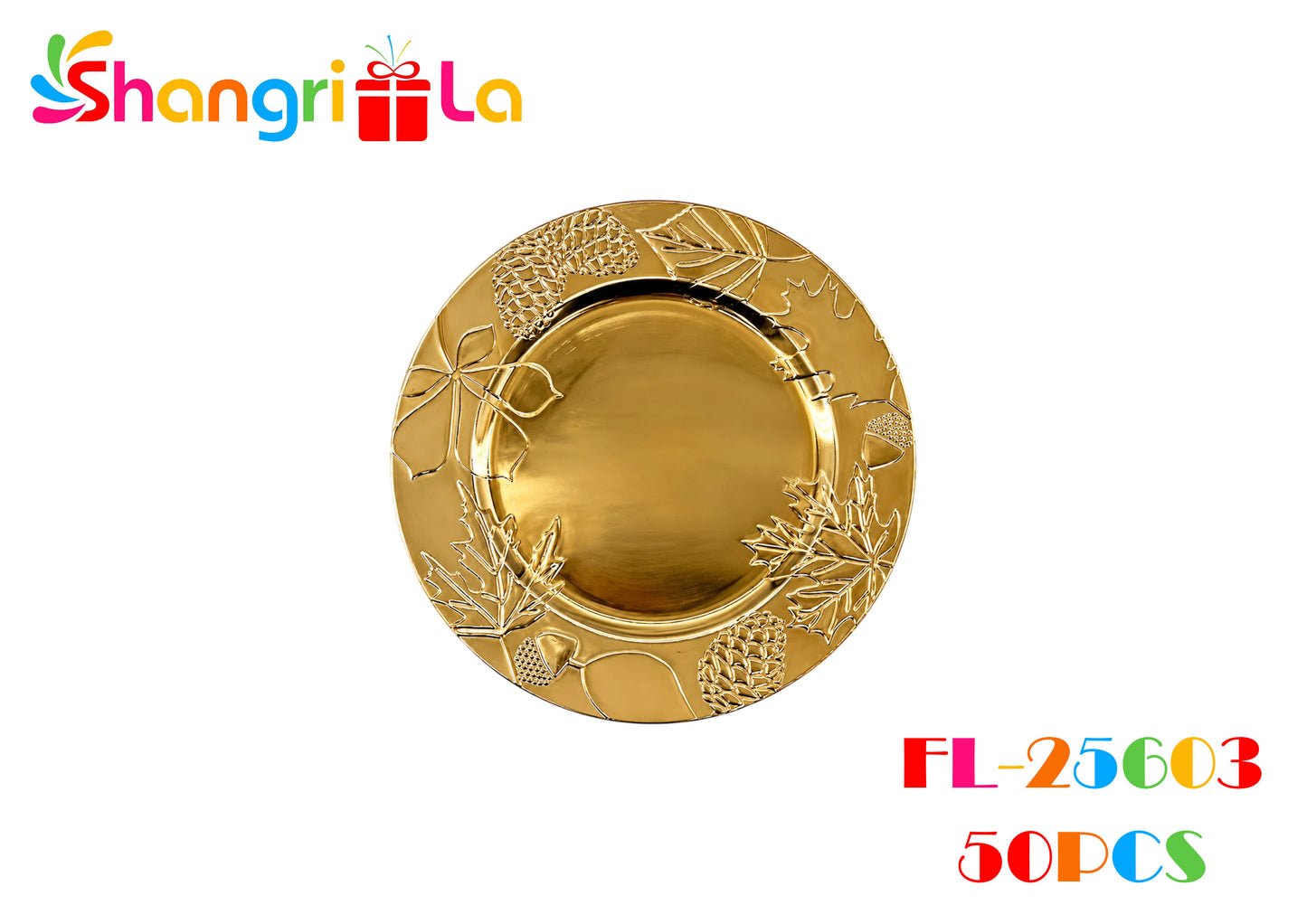 Platos decorativos dorados 33cm