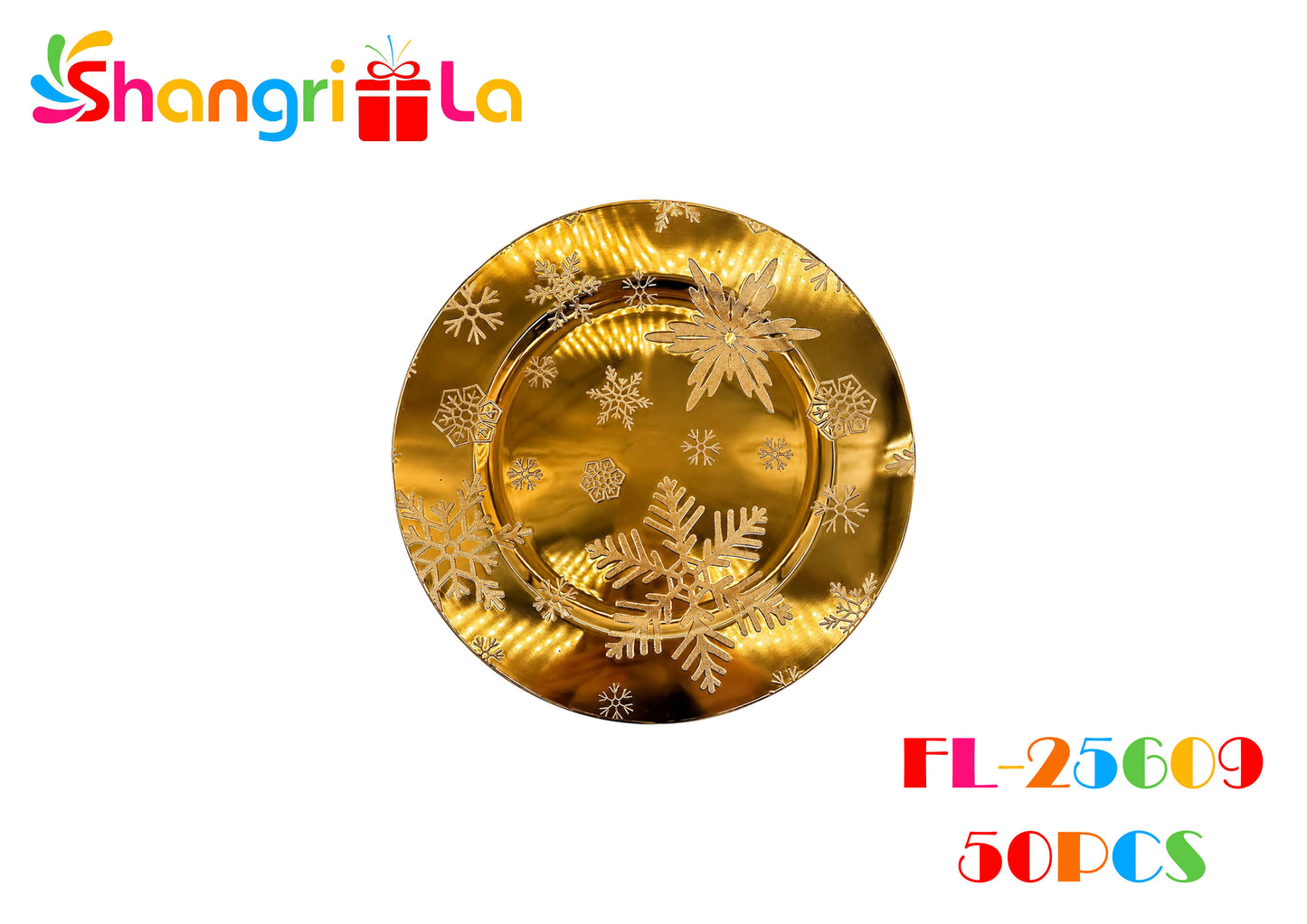 Platos decorativos dorados 33cm