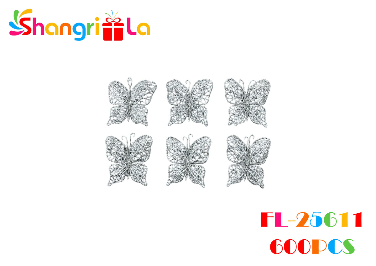 Mariposas con glitter 6pcs