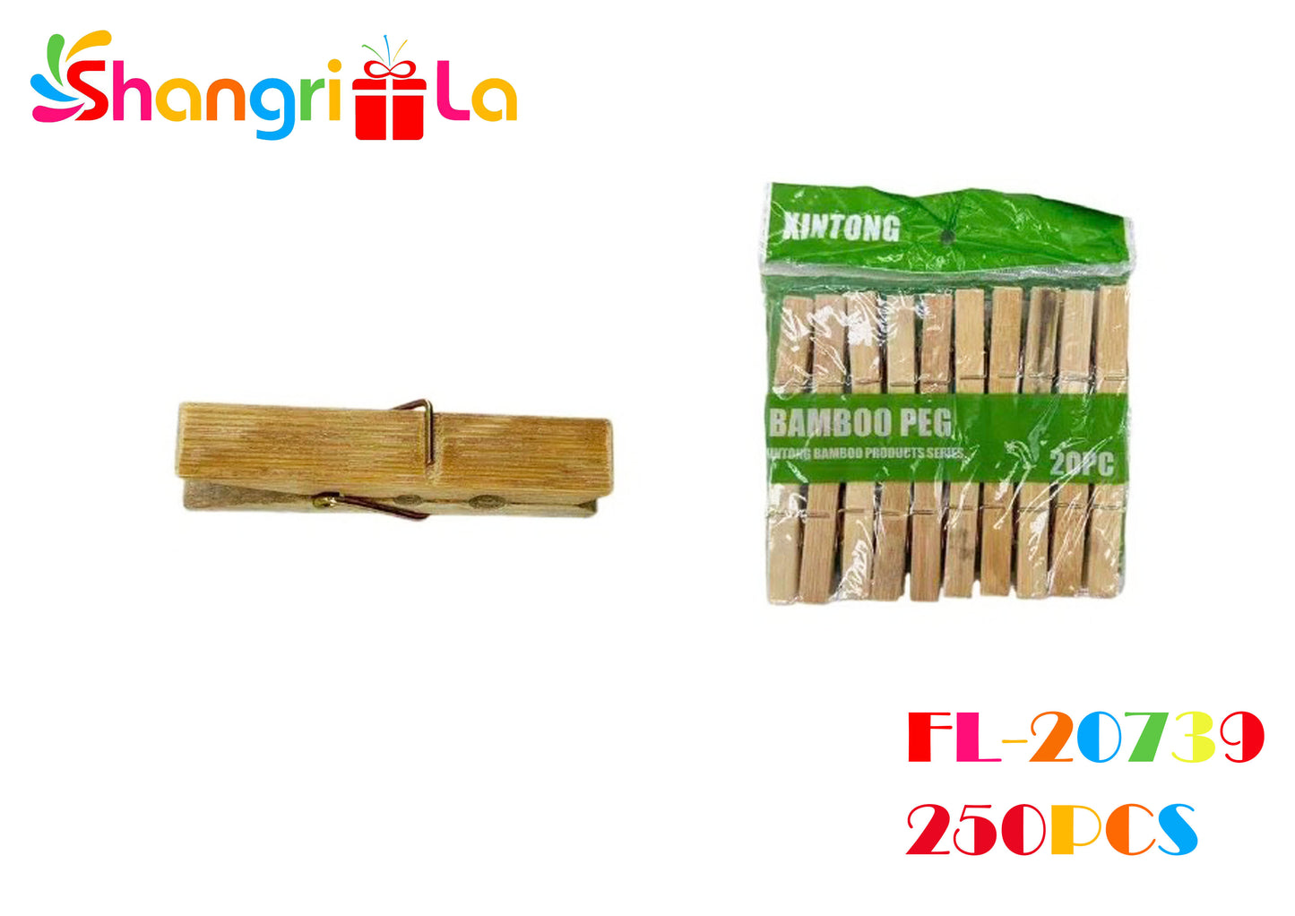 PINZAS DE MADERA 20 PCS