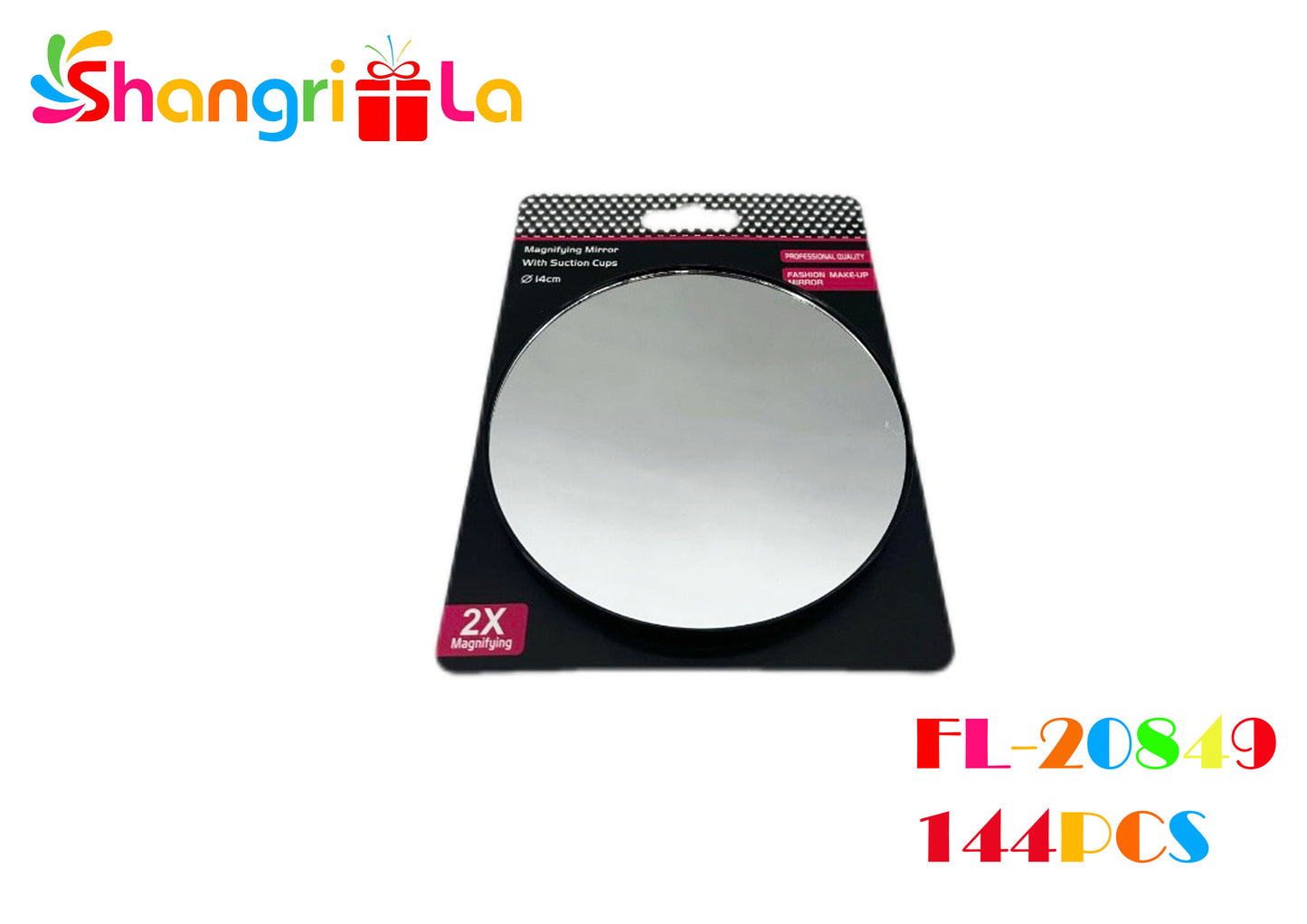 ESPEJO DE MAQUILLAJE CIRCULAR CON VENTOSAS 14CM
