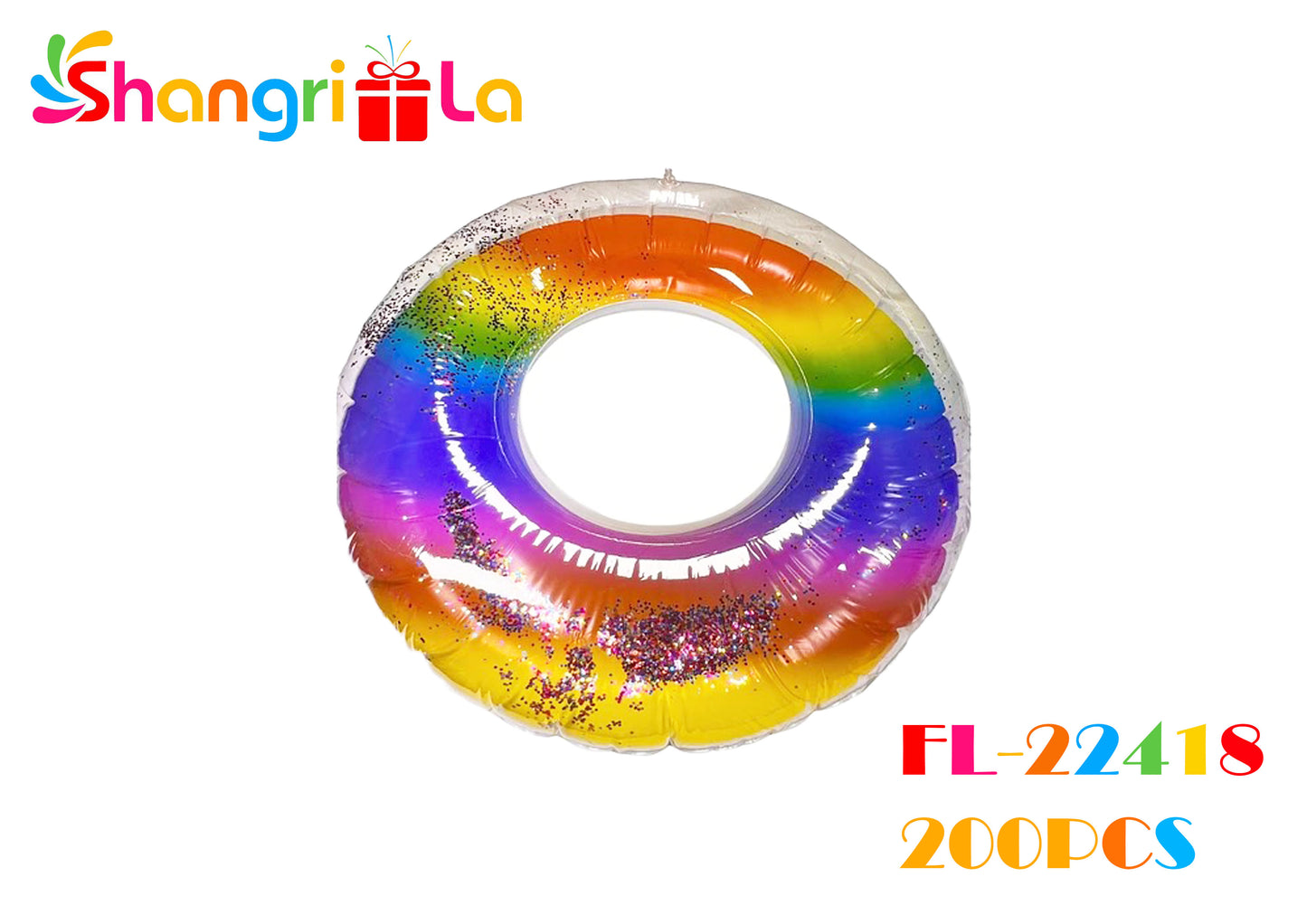 FLOTADOR INFLABLE DE ARCOIRIS 80#