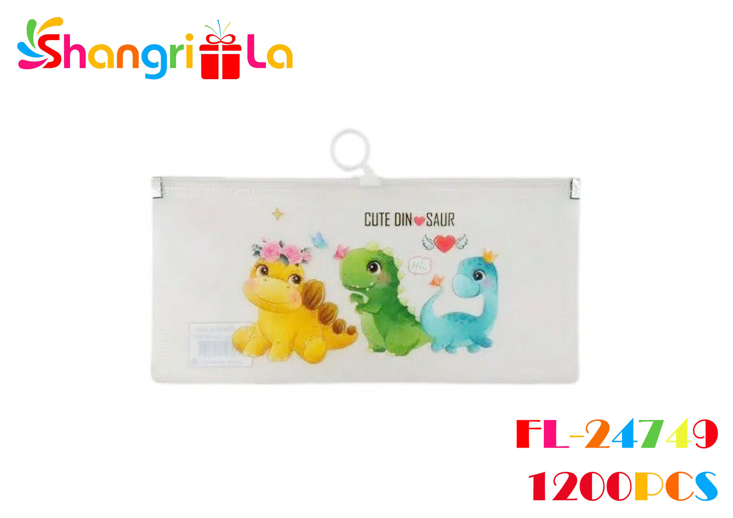 ESTUCHE PLASTICO CON DISEÑO DE DINOSAURIOS