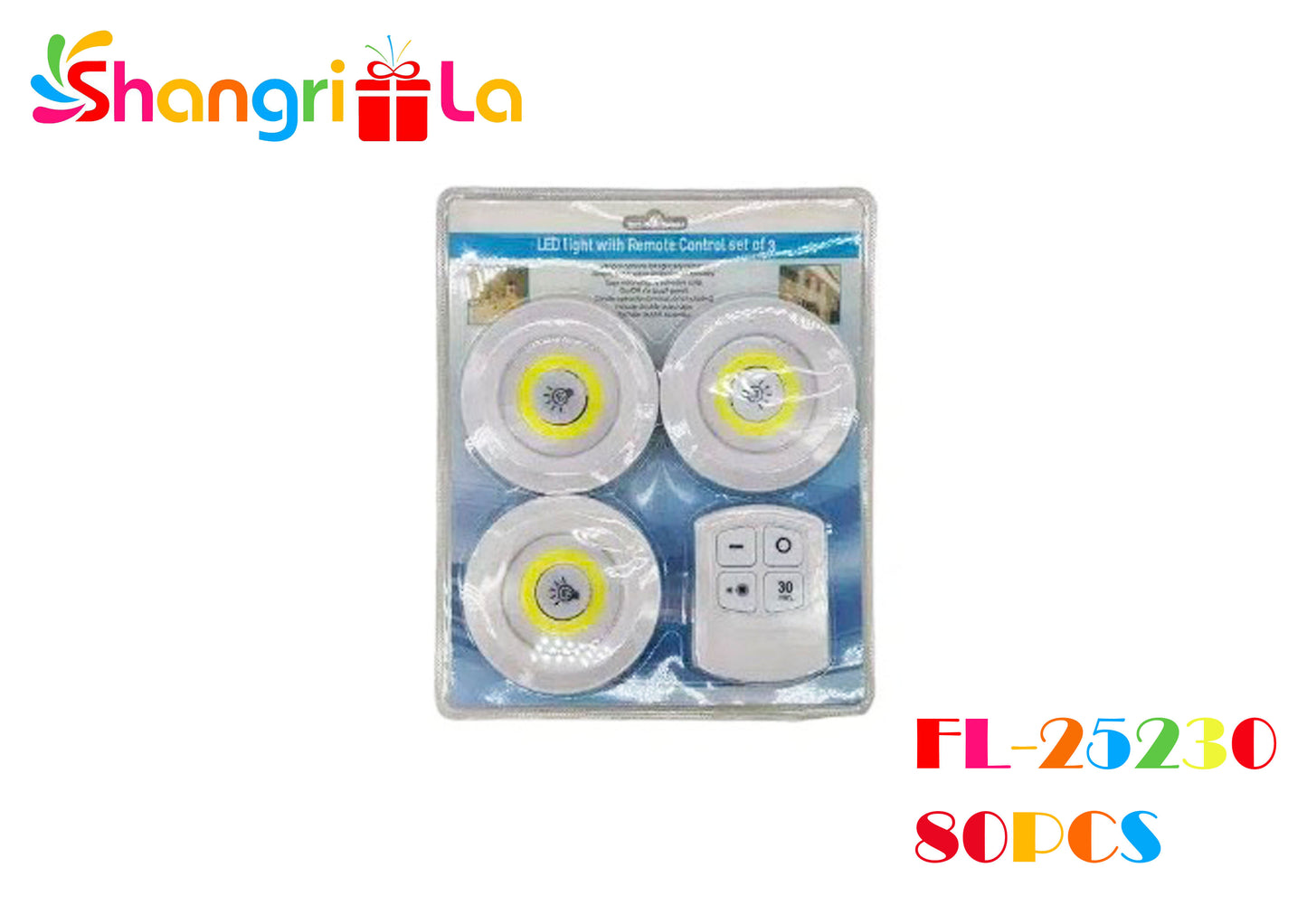 LUCES LED CON CONTROL REMOTO 3PCS