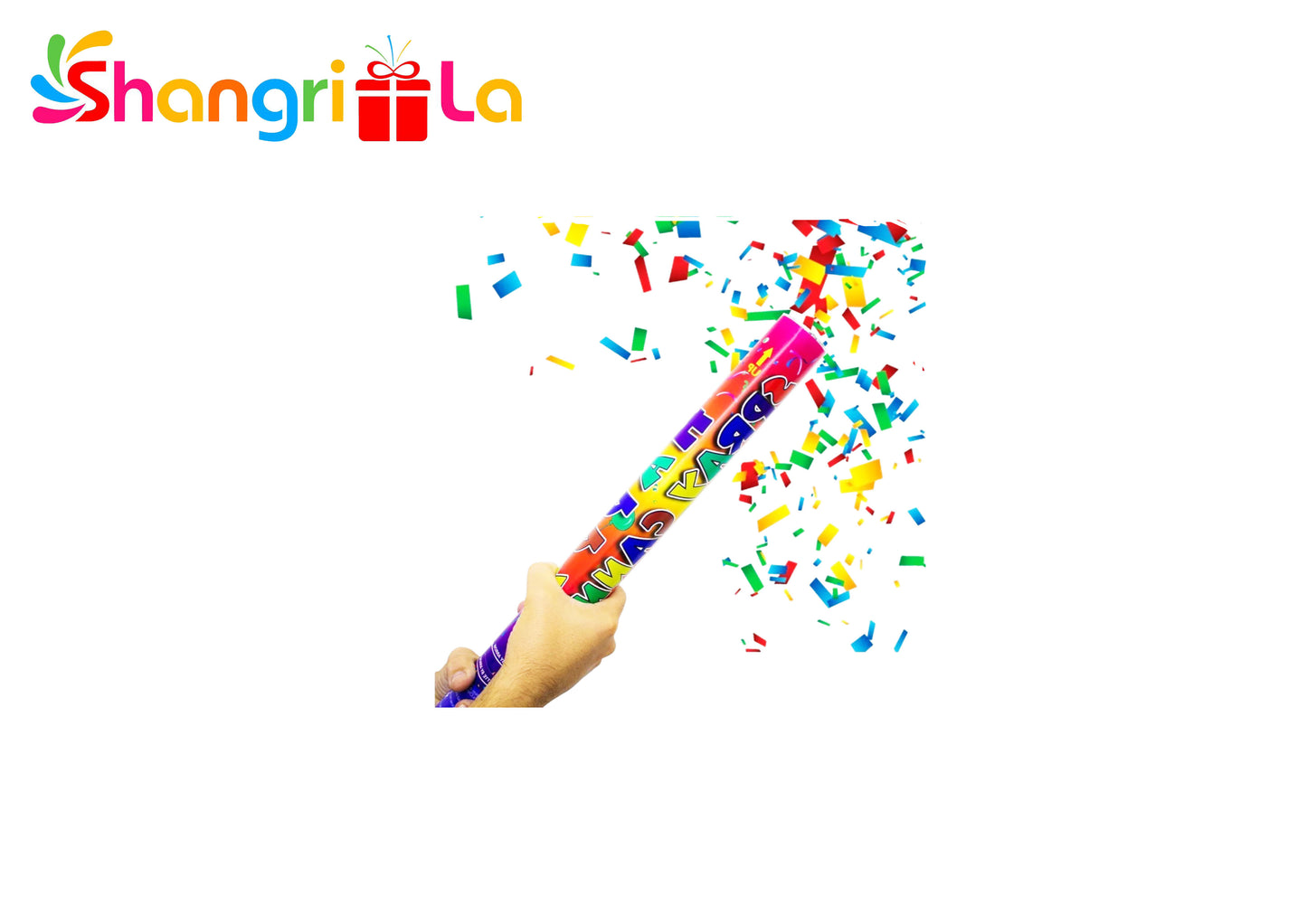 Lanza confetti grande para fiestas