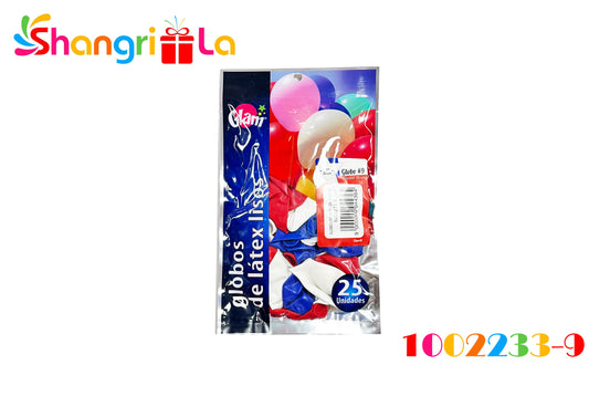 SET 25 GLOBOS TRICOLOR