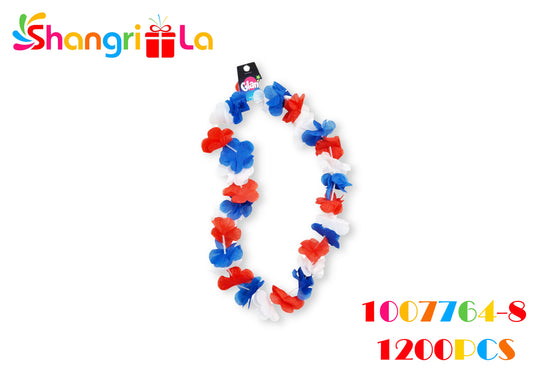 COLLAR DE FLORES TRICOLOR