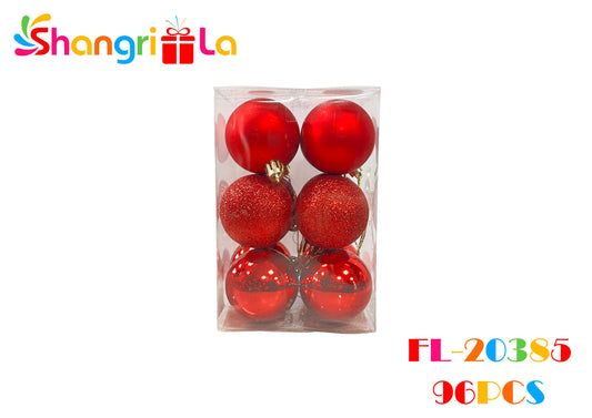 PACK 12 ESFERAS NAVIDEÑAS 15.5CM DIAMETRO
