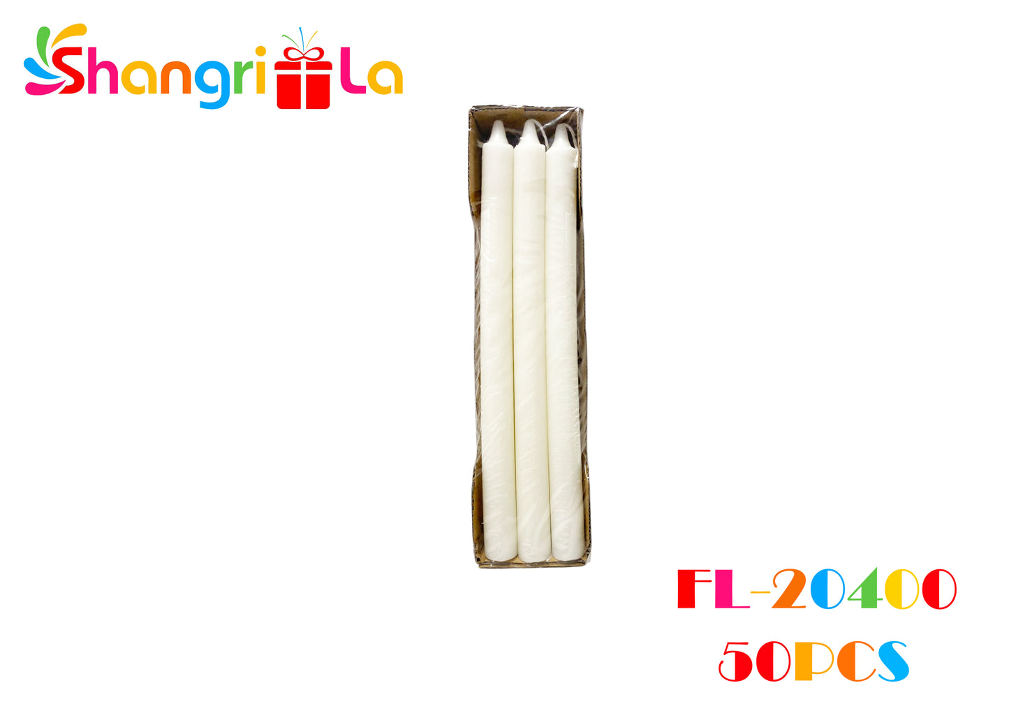 Pack de 6 velas largas 24.5cm