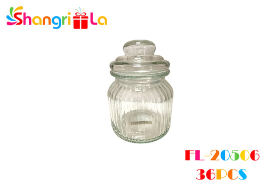 Frasco de vidrio con tapa 15cm * 35cm de diametro