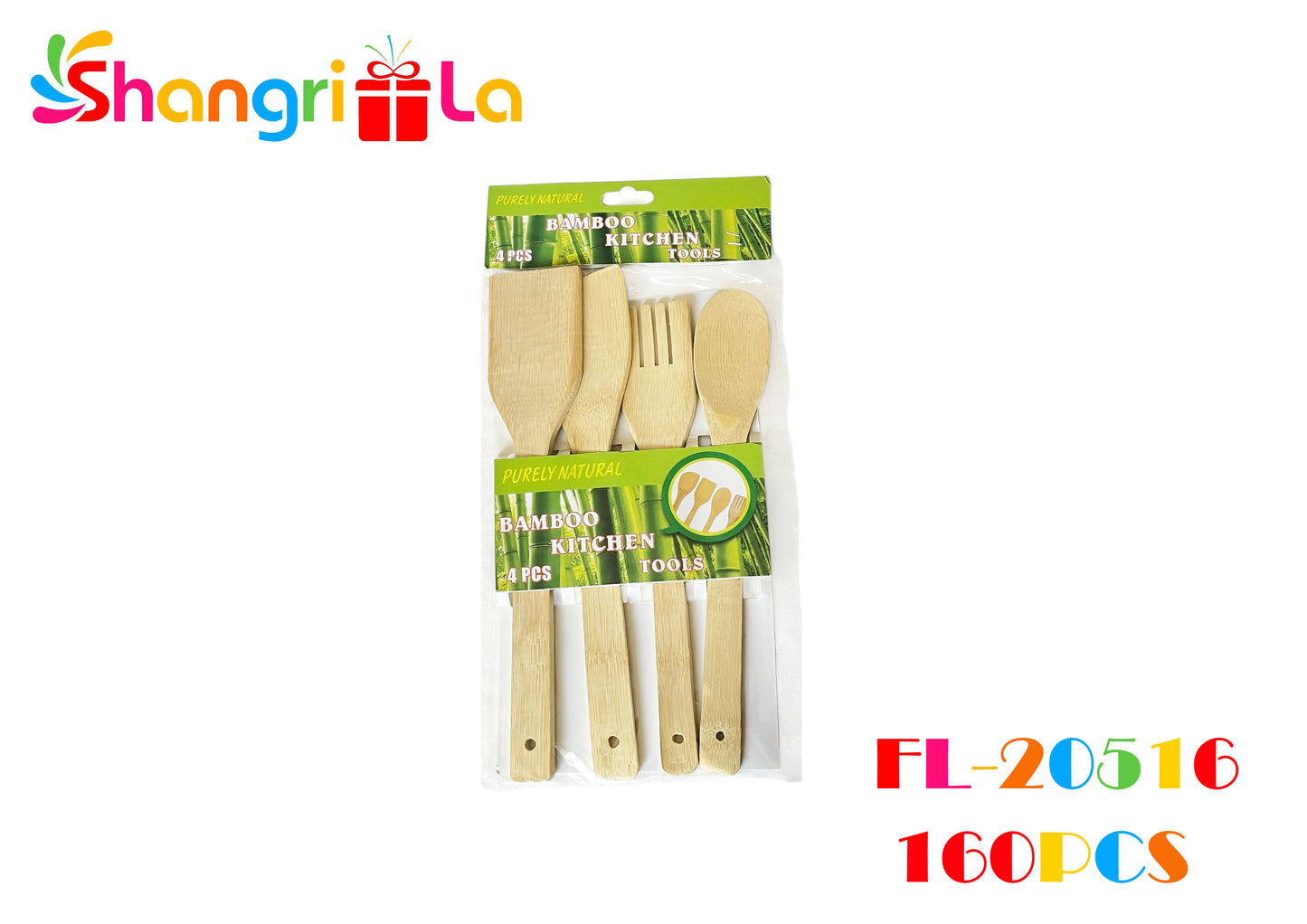 SET 4 UTENSILIOS DE BAMBÙ