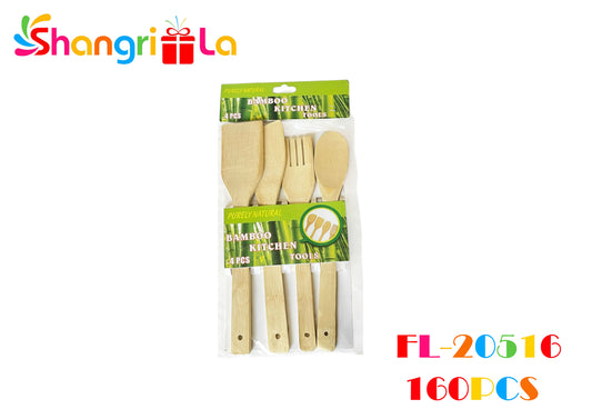 SET 4 UTENSILIOS DE BAMBÙ