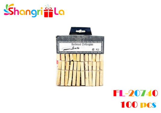 SET 48 PERROS DE ROPA DE MADERA