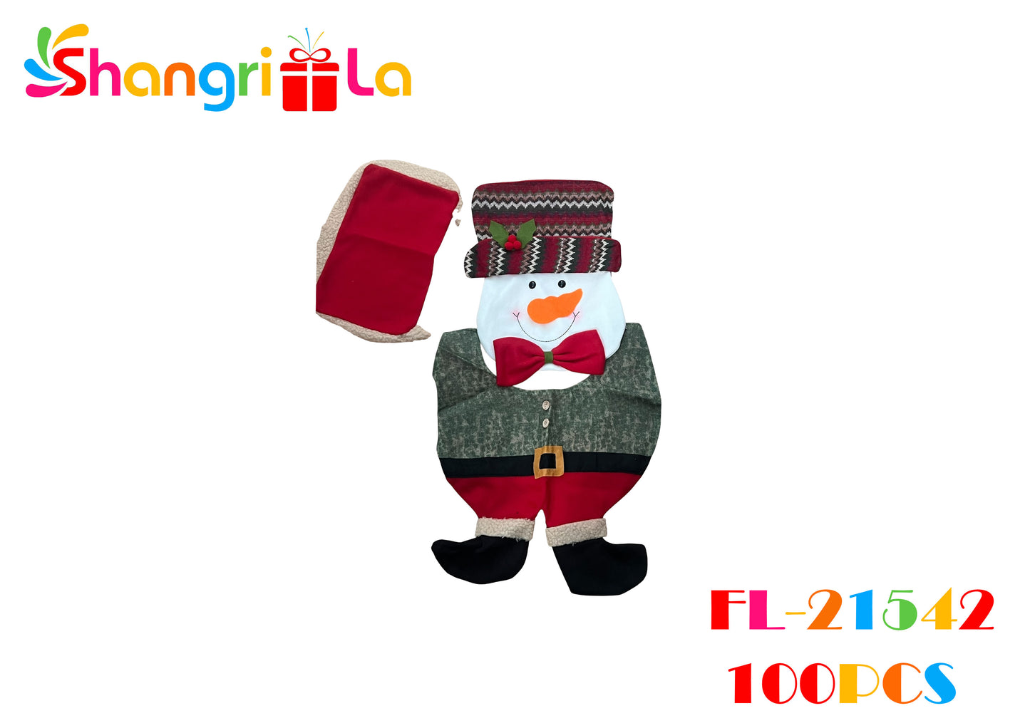 JUEGO DE INODORO NAVIDEÑO  3 PCS