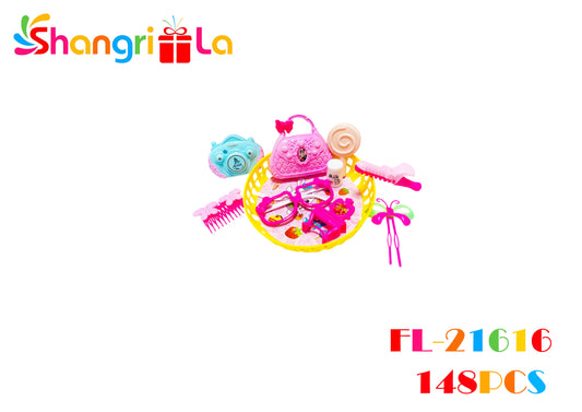 Maleta de accesorios para niñas de juguete 9pcs