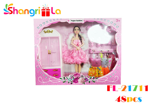 MUÑECA CON CLOSET Y ACCESORIOS