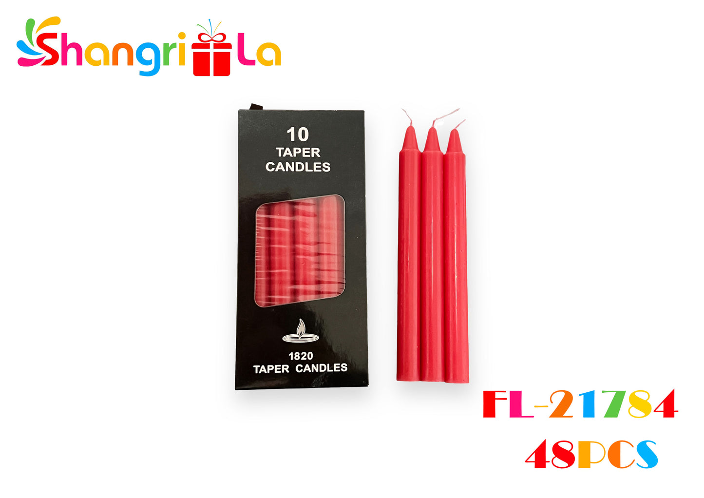 PACK 10 VELAS ROJAS 19CM