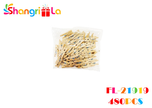 Set de 50 mini pinzas de madera