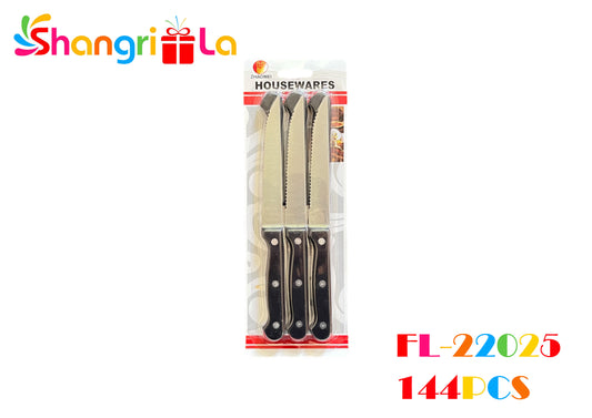 SET DE 6 CUCHILLOS DE MESA PARA CARNE