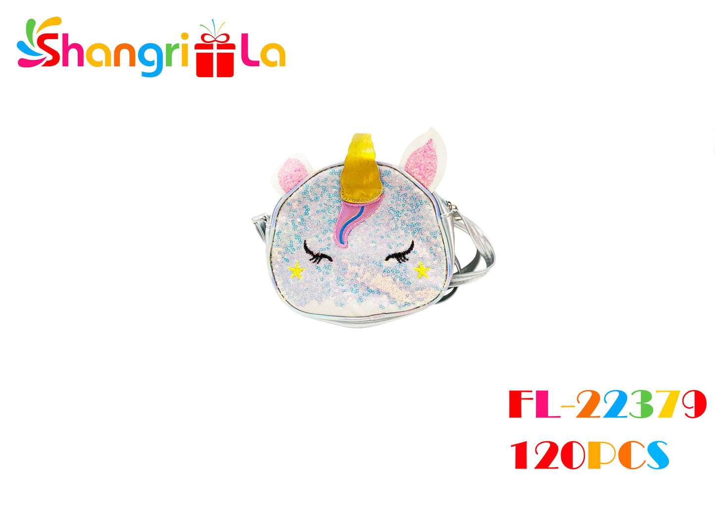 Bolso cruzado ajustable de unicornio para niñas 19*16cm