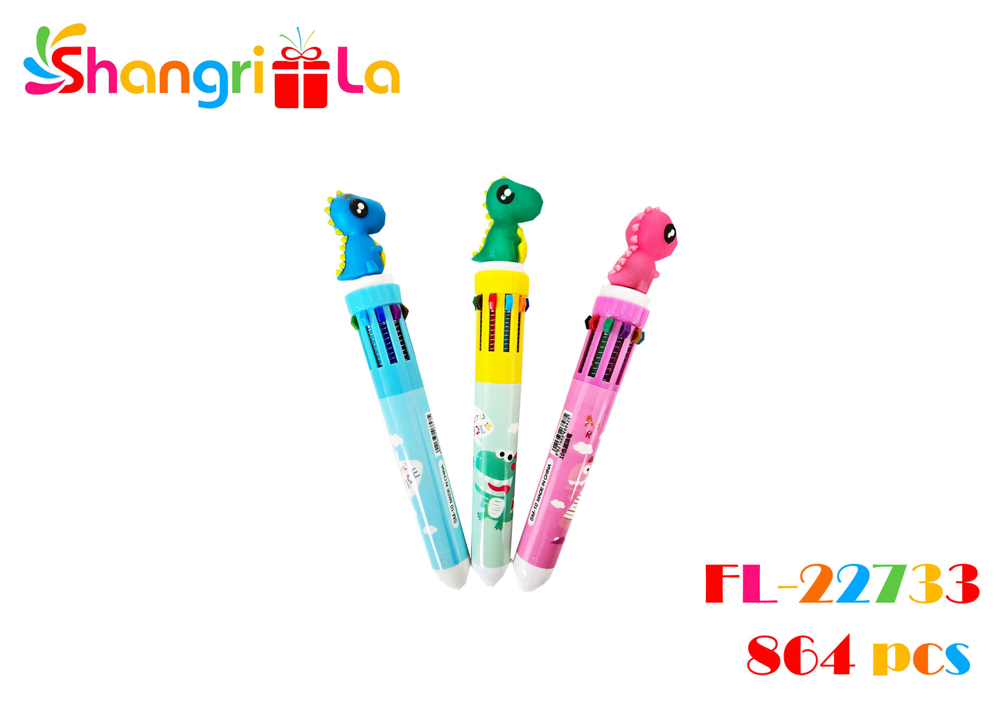 LAPIZ PASTA CON FORMA DE DINOSAURIO 8 COLORES