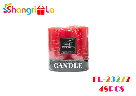 PACK 2 VELAS ROJAS GRUESAS 10CM