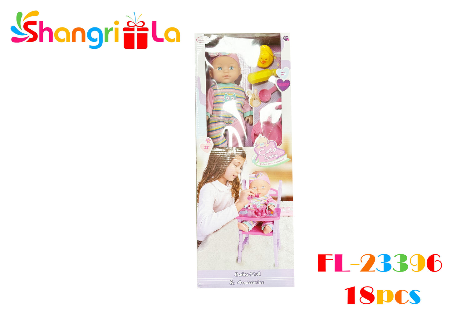 MUÑECA CON ACCESORIOS (CAJA 60 CM)