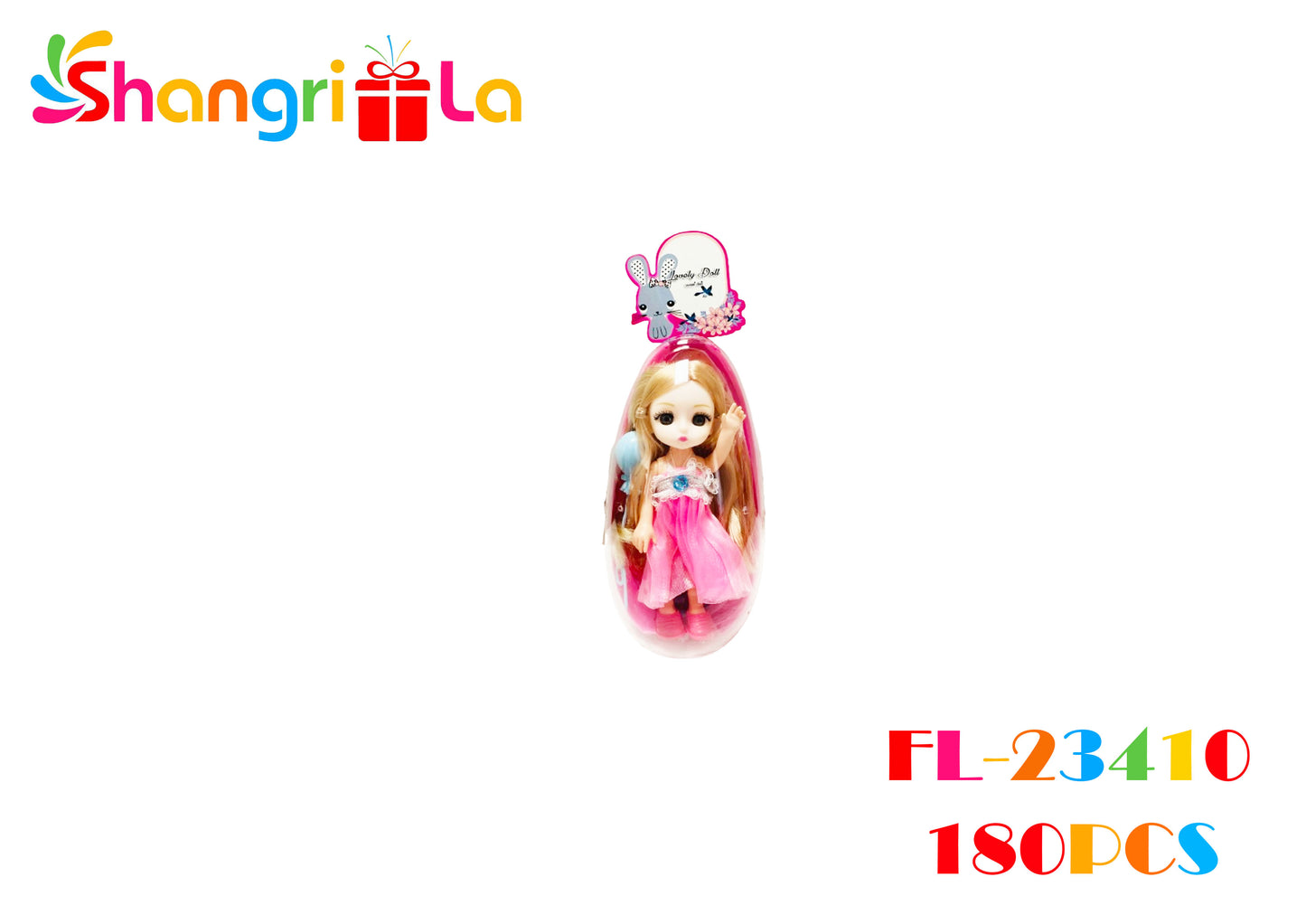 Muñeca bebe con globito incluido 16cm