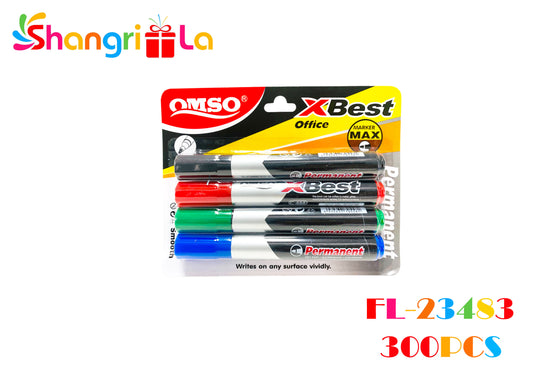 Pack de 4 plumones permanentes 13.5cm