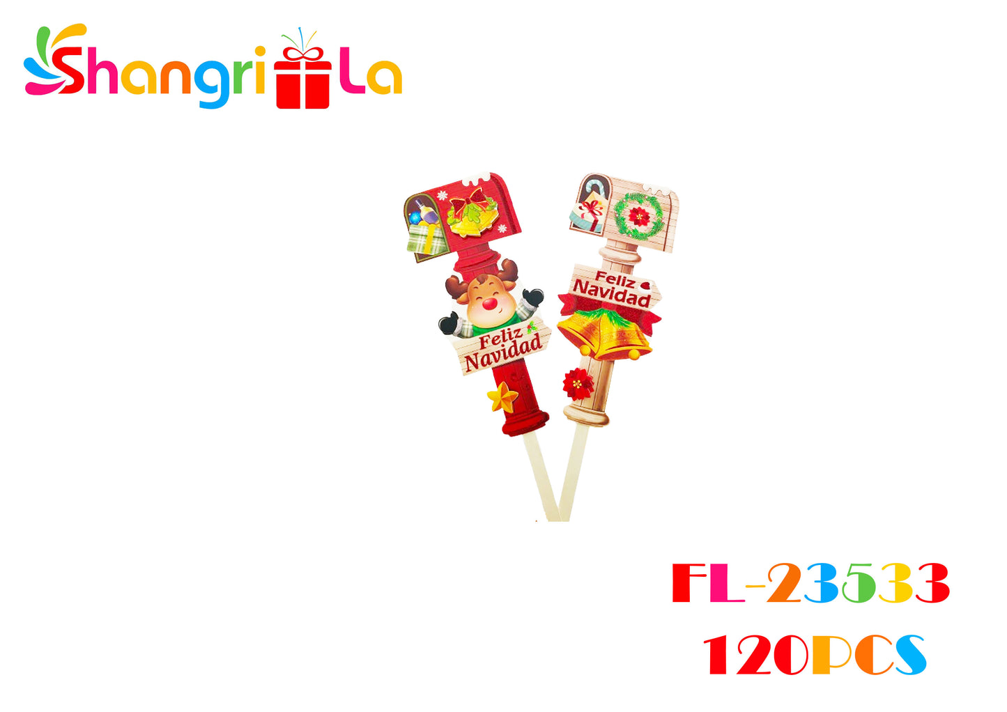 1 Estaca, adorno navideño para el jardín 84cm