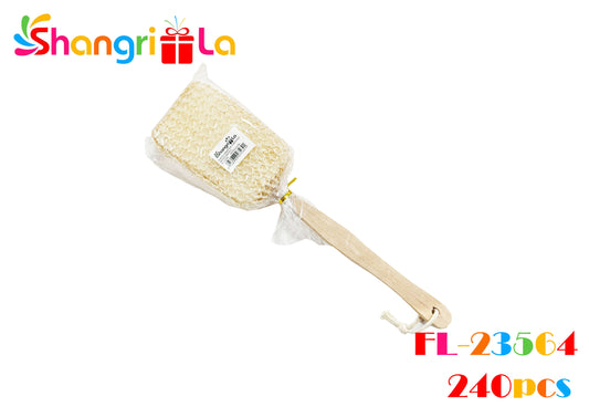 ESPONJA EXFOLIANTE CON MANGO DE MADERA