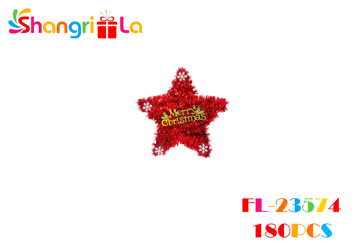 Adorno colgante, estrella de navidad color rojo 30*25cm