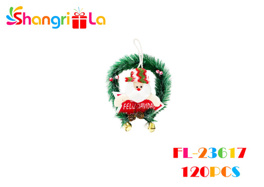 Corona colgante de feliz navidad 20*20cm