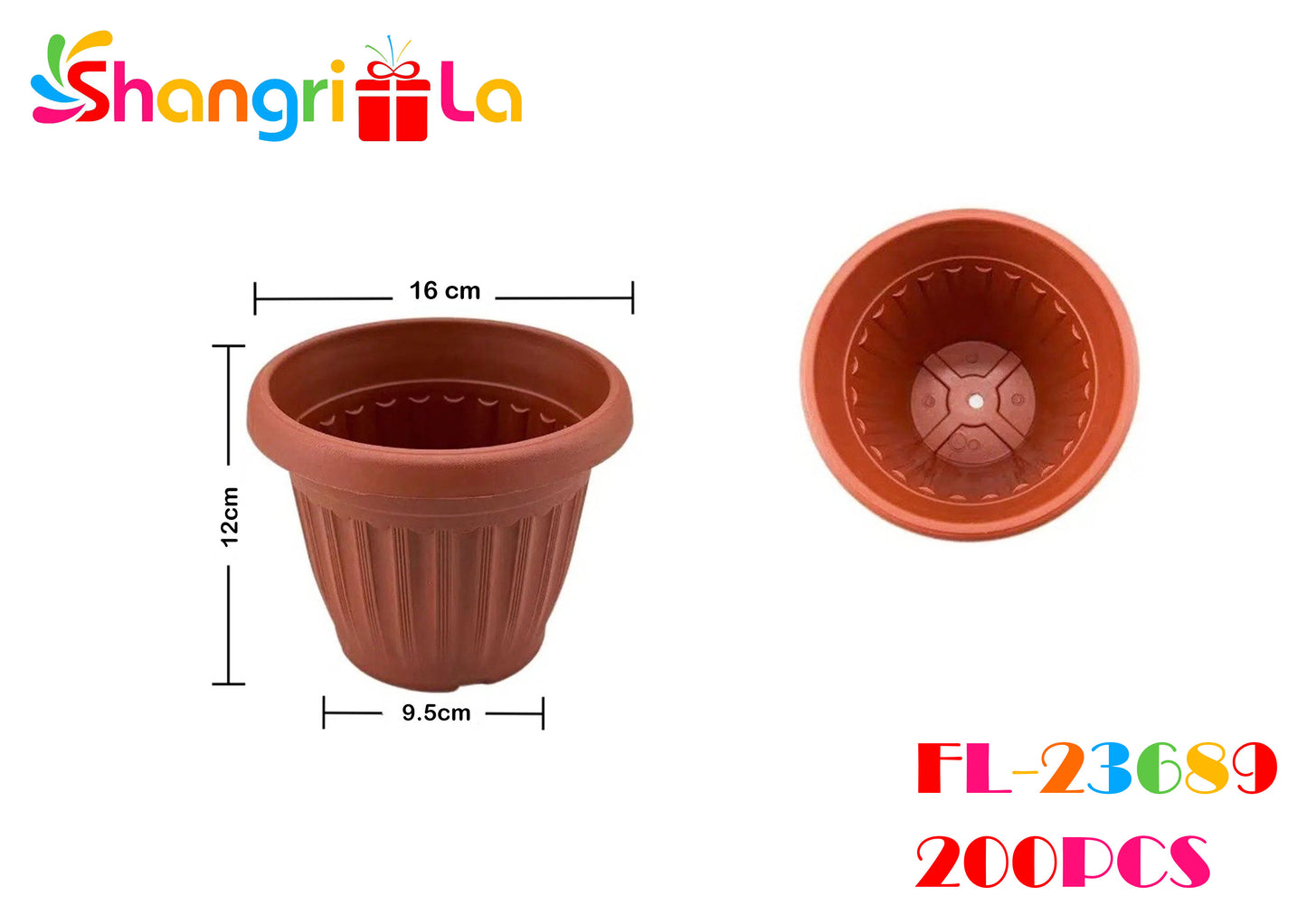 MACETERO CIRCULAR PLÁSTICO 16CM