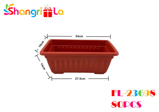 MACETERO RECTANGULAR PLÁSTICO 34CM