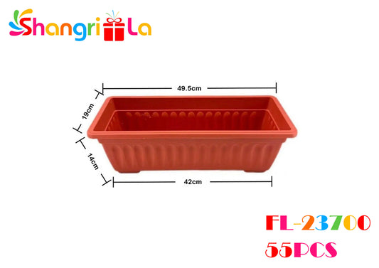 MACETERO RECTANGULAR PLÁSTICO 49.5CM