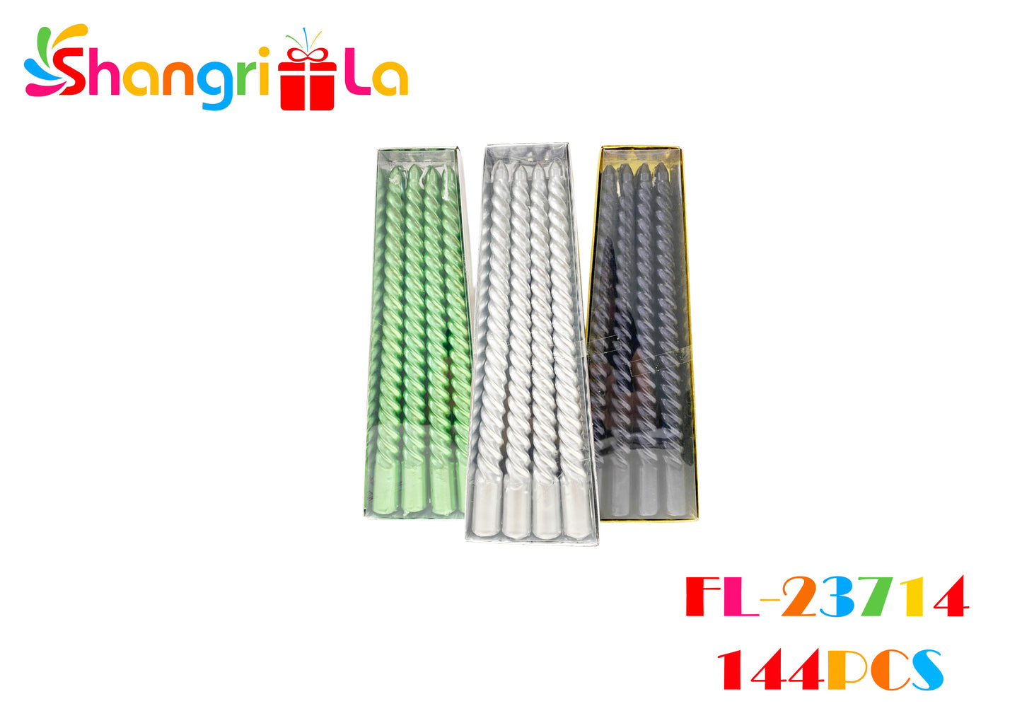 Unidad set de 4 velas largas 25cm