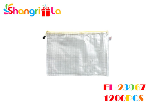 BOLSA DE ARCHIVO TRANSPARTENTE Y MALLA
