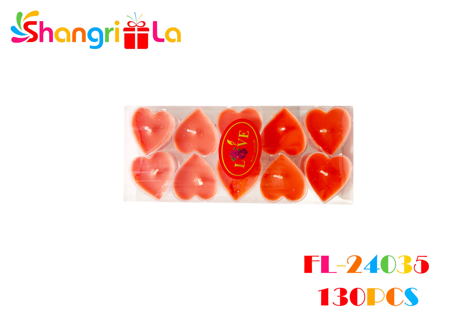 Set de 10 velas pequeñas de corazon 4*1.5cm