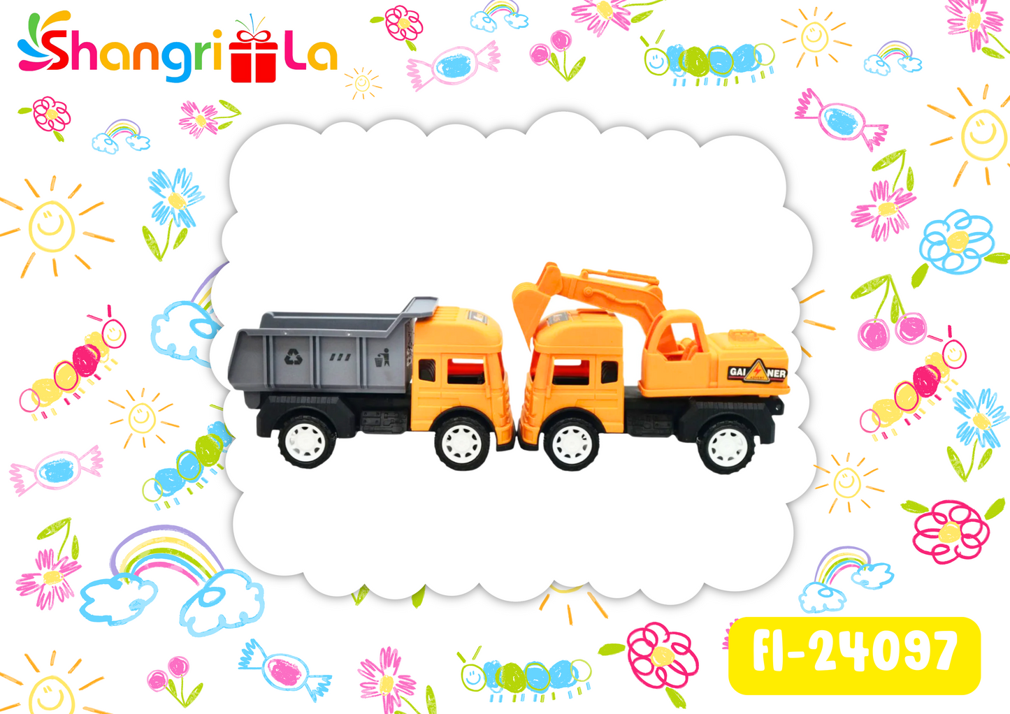 Set de 2 camiones de construcción