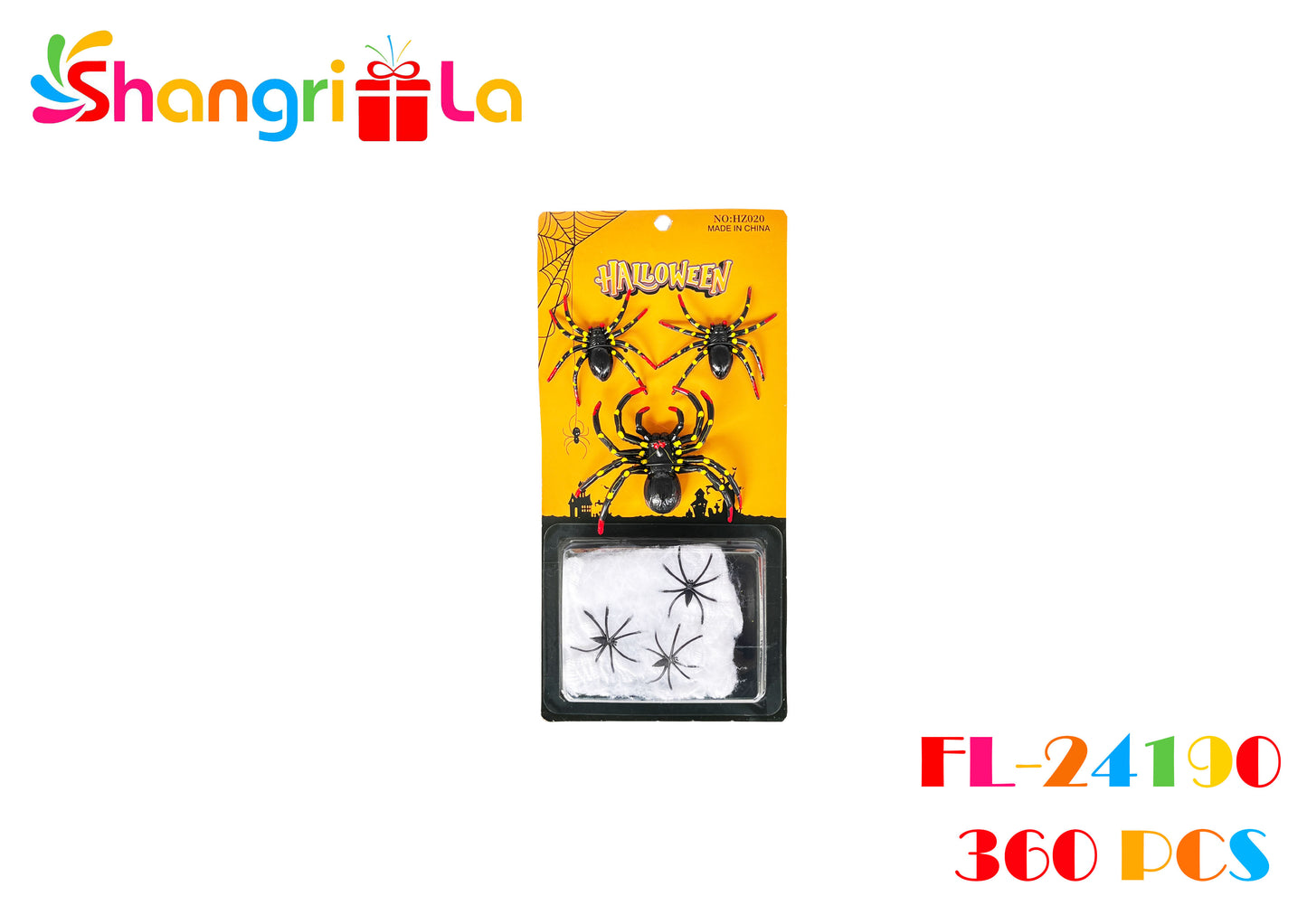 SET 6 ARAÑAS DECORATIVAS + TELA DE ARAÑA