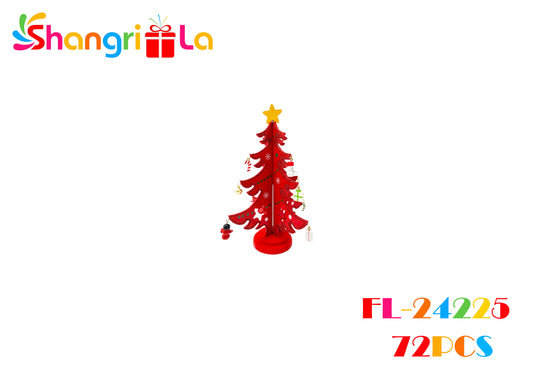 Mini árbol de madera de navidad con adornos para decorar 20cm