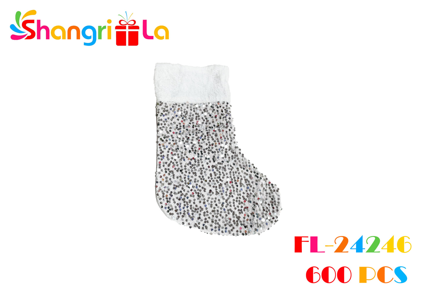 BOTAS DE NAVIDAD PLATEADO