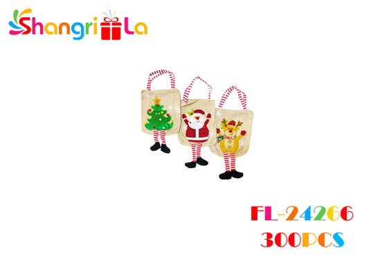 Bolsa de regalo de navidad con patas 44cm